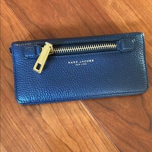 Marc Jacobs Blue Textured Leather Wallet